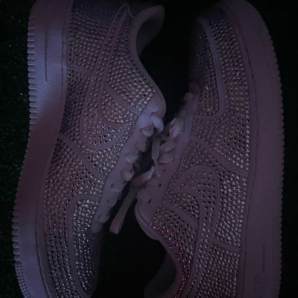 Custom Rhinestone Air Force 1s - Picture 10 of 11